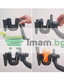 Поставка за чаша за количка с поставка за мобилен телефон